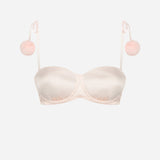 SATIN POM-PON BALCONETTE BRA