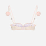 SATIN POM-PON BALCONETTE BRA