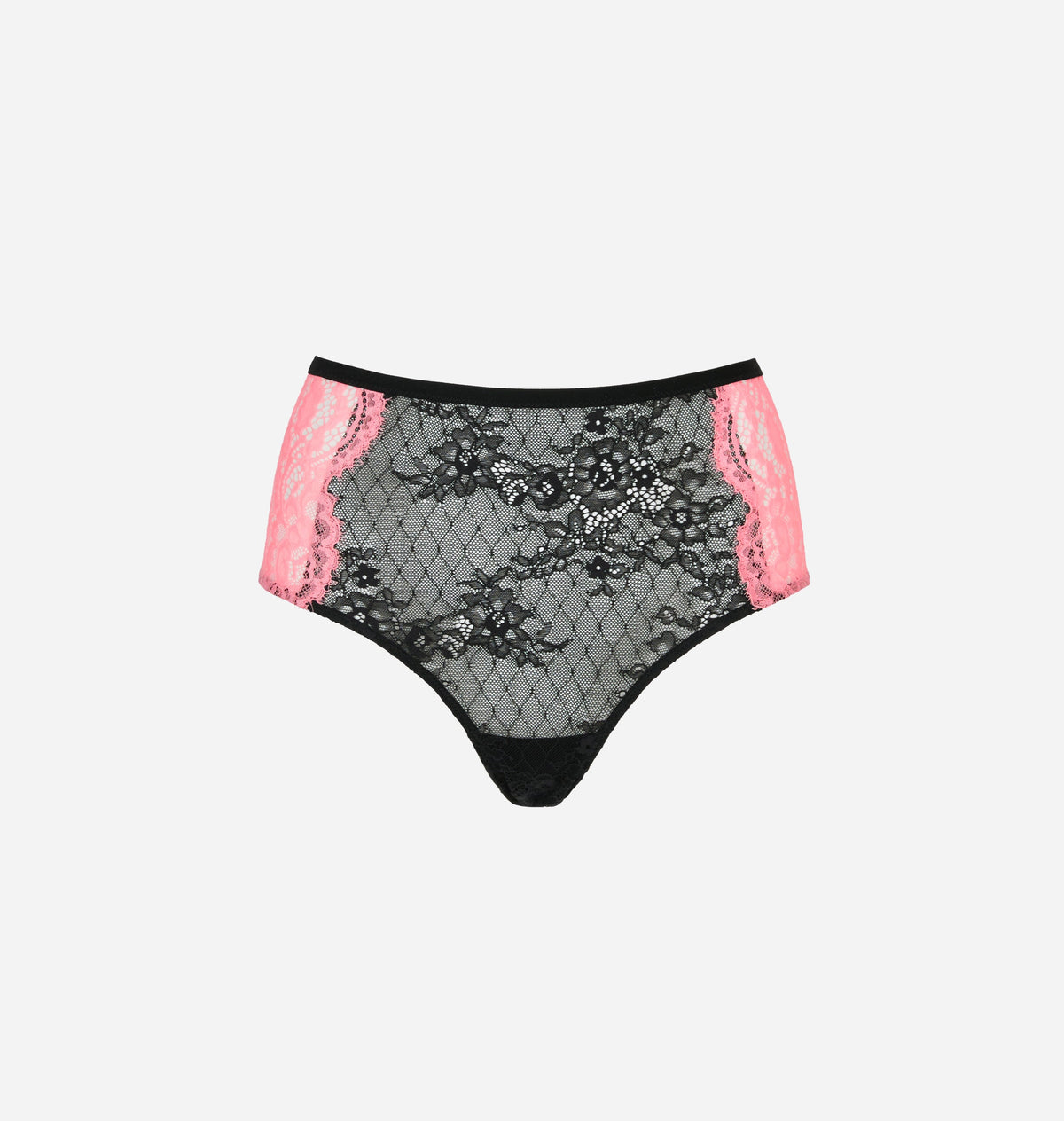 LACE AND STRASS HIGH WAIST BRIEF