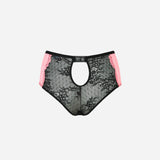 LACE AND STRASS HIGH WAIST BRIEF