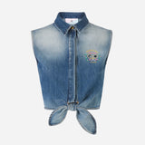 FERRAGNI TENNIS CLUB DENIM BLOUSE
