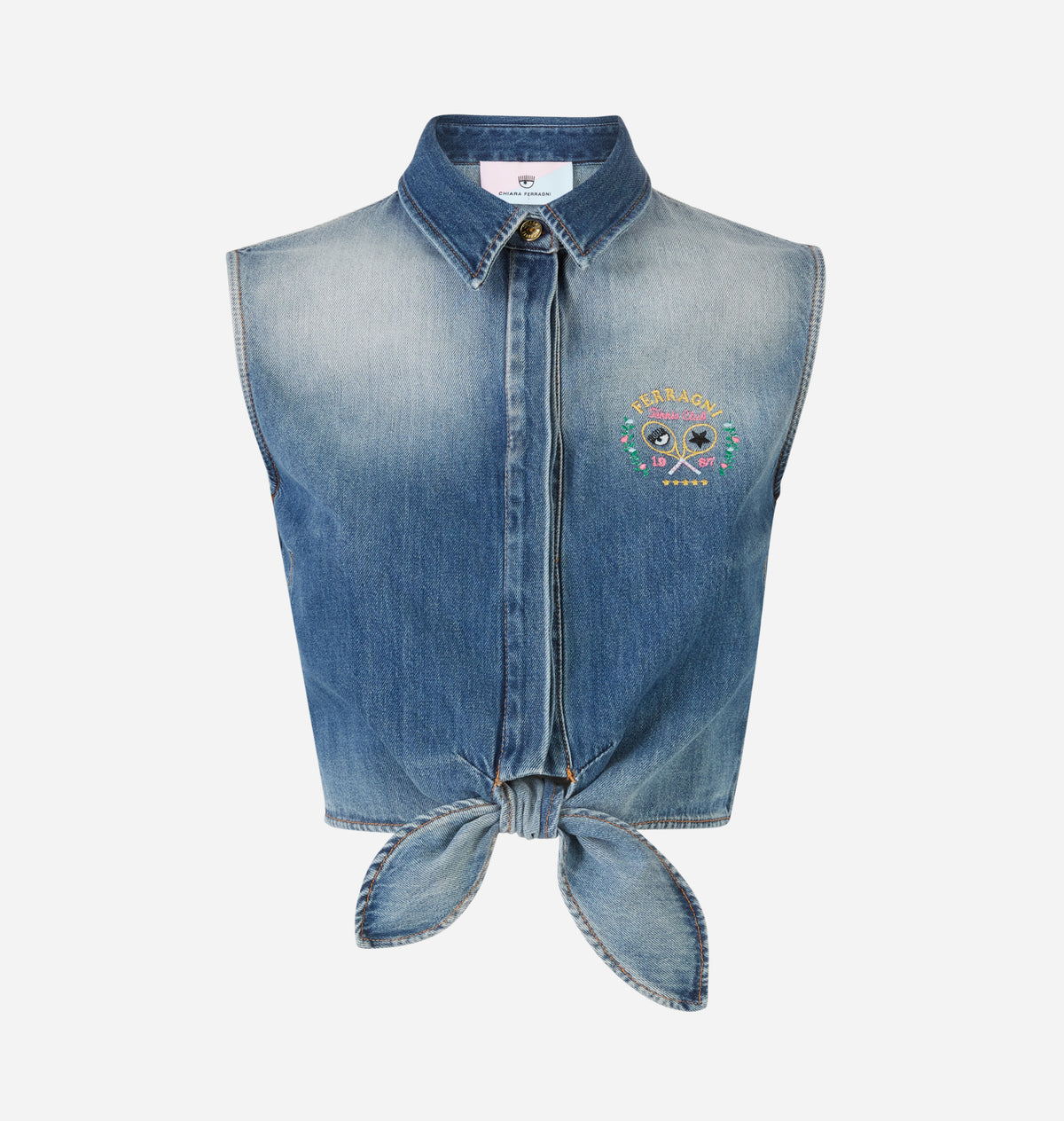 FERRAGNI TENNIS CLUB DENIM BLOUSE