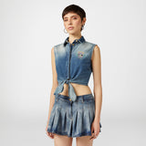 FERRAGNI TENNIS CLUB DENIM BLOUSE