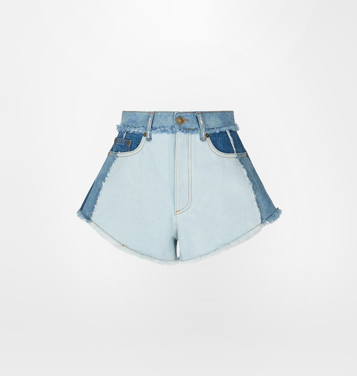 PATCHWORK DENIM SHORT