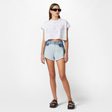 PATCHWORK DENIM SHORT