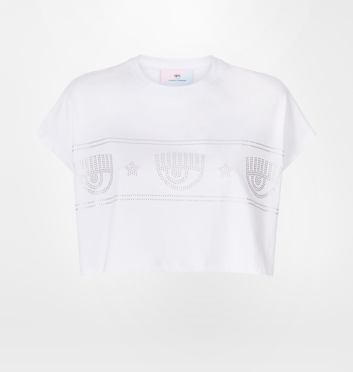 CROP MAXI LOGOMANIA STUDS T-SHIRT