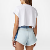 CROP MAXI LOGOMANIA STUDS T-SHIRT