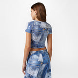 DENIM PRINT T-SHIRT