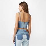 PATCHWORK DENIM CORSET
