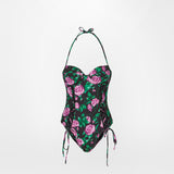 ROSES PUSH-UP ONE-PIECE SWIMSUIT
