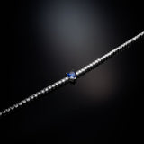 BLUE FIRST LOVE TENNIS NECKLACE