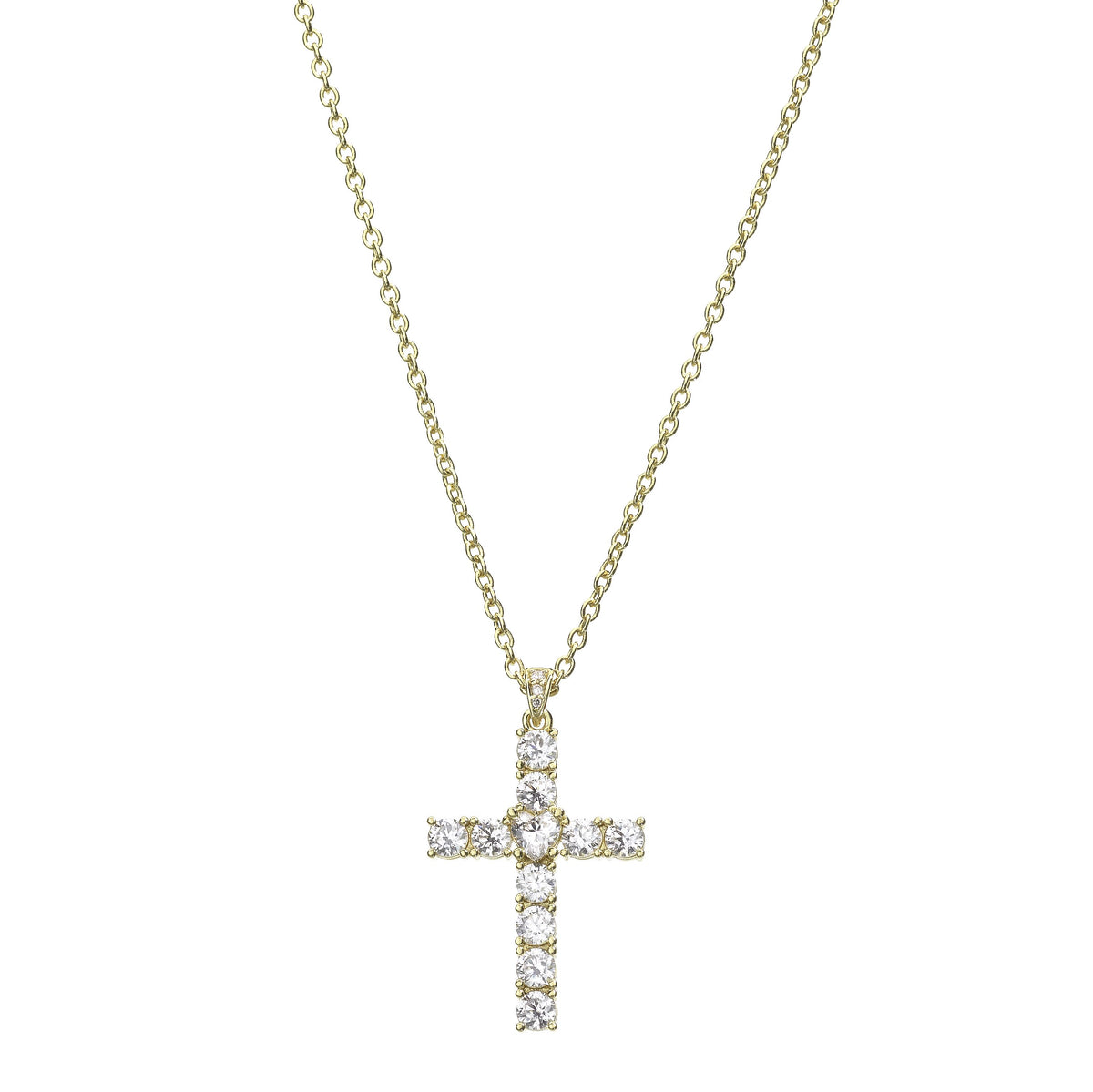 BOLD CROSS PENDANT NECKLACE
