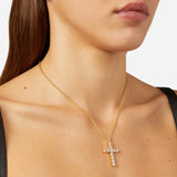BOLD CROSS PENDANT NECKLACE