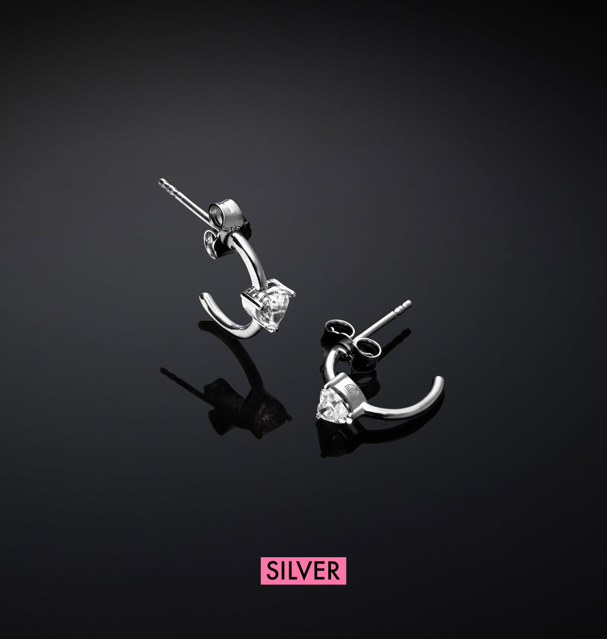 SILVER FIRST LOVE SMALL EARRINGS