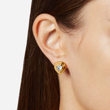 BOLD RHINESTONE LOBE EARRINGS
